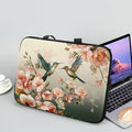 Hummingbird Laptop Sleeve for Women, Protective Computer Cover Case with Handle Briefcase Carrying Bag Compatible 17 Inch Notebook, Chromebook Computer, Vintage Floral