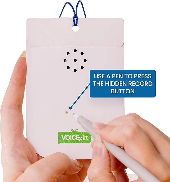 VOICEGIFT 60-Second Audio Recorders for Gift, Back to School Voice Recordable GiftTags for Teachers & Students | Seashell | 3 Pack