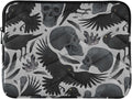 Gothic Crows Skulls Gothic Laptop Sleeve 13 inch Cute Laptop Bag 14 inch Waterproof Computer Bag for Women Laptop Accessories Computer Cover Bag for Tablet Men