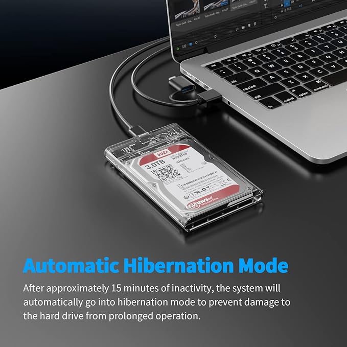 ELUTENG 2.5 SSD Enclosure 5Gbps Hard Drive Case Tool Free SATA to USB 3.1 Solid State Drive Enclosure USB C SSD HDD Enclosure Max 4TB Support UASP for 2.5 Inch SSD & HDD for WD Seagate Samsung