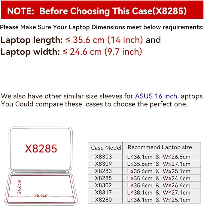Smatree Hard EVA Protective Sleeve Compatible for 16 inch ASUS ROG Flow X16/Vivobook 16, for 16 inch ASUS ROG Zephyrus M16 2023 GU604/2022 Case (X8285)