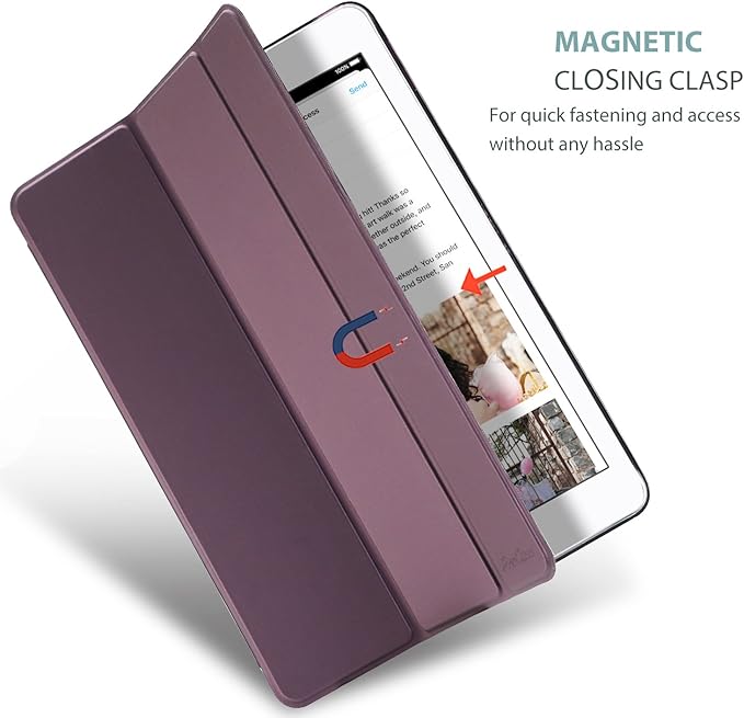 ProCase Smart Case for 10.5” iPad Air 3rd Generation 2019 / iPad Pro 2017, Slim Stand Cover with Translucent Frosted Back for iPad Air 3 -Purple