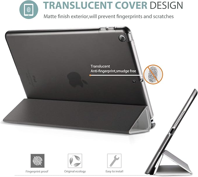 ProCase Smart Case for iPad 9.7 Inch iPad 6th/5th Generation 2018 2017(Model: A1893 A1954 A1822 A1823), Ultra Slim Lightweight Stand Cover with Translucent Frosted Back-Whitemarble