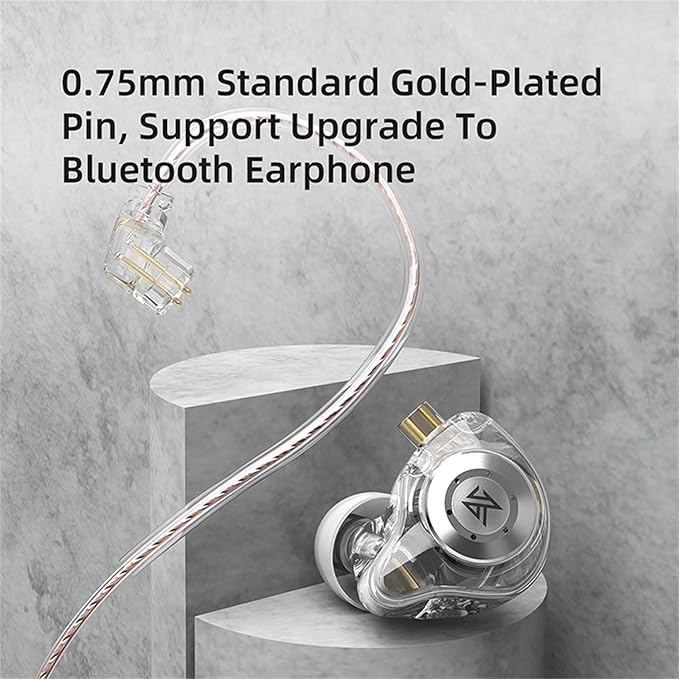 KZ EDX PRO in Ear Monitor Headphone IEM Earphones with 1DD, HiFi Deep Bass IEM for Gaming, Wired Gaming Earbuds with New 10mm Dynamic Driver Detachable Cable for Video Music Church (Cyan, with mic)