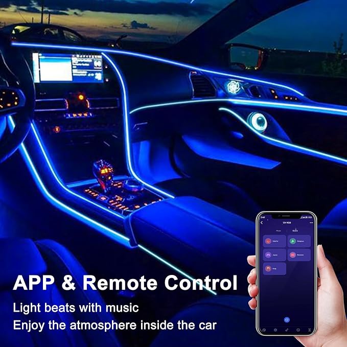 Pandery RGB COB LED Strip Light,DC24V 576leds/m Music Synchronized Color Change APP and Bluetooth Remote Control 9.84FT/3M,Indoor RGB COB Strip Light for Bedroom,Game Room,Bar,Party