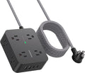 Power Strip Surge Protector 10 Ft Cord, HANYCONY Extension Cord Flat Plug with 8 Outlets 4 USB Ports(2 USB C), Wall Mount, Desk Charging Sation for Home Offcie