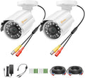 Anlapus 2 Pack 1080P HD Security Cameras, 80ft Night Vision, IP66 Weatherproof, 2MP Outdoor Indoor Home Surveillance CCTV Bullet Camera for 1080P/5MP/4K Analog DVR Systems