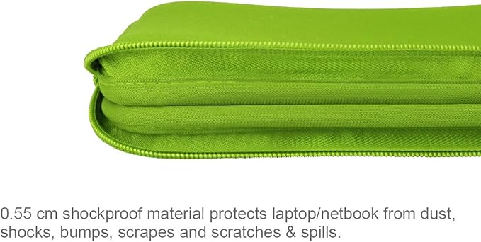Arvok 11 11.6 12 Inch Laptop Sleeve Case for MacBook Air 12, Water-Resistant Neoprene Notebook Computer Tablet Sleeve, Carrying Bag Cover for Chromebook/HP/Dell/Lenovo/Asus/Acer, Bamboo Green