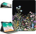 for iPad Air 11 Inch Case M4/M3/M2 2026, for iPad Air 5Th/4Th Gen Cases 10.9-inch,for iPad Pro 11 Inch Case 4Th/3Rd/2Nd/1St Generation Typing Stand 4 Viewing Stand,Pencil Holder, Black Flower