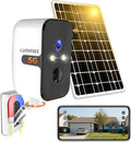 Luovisee 2.4/5G WiFi Cameras for Home Security with Solar Panel,Pan Rotating 180° Magnetic Security Camera Wireless,No Monthly Fee, Motion Detection,Work with Alexa,IP65 Weatherproof,Outdoor & Indoor