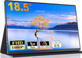 18.5 Inch Portable Monitor for Laptop, FHD 1080P 100% sRGB Travel Monitors for Laptop, Portable Computer IPS Display w/VESA, External Monitor USB-C HDR HDMI Portable Screen w/Smart Cover & Speakers