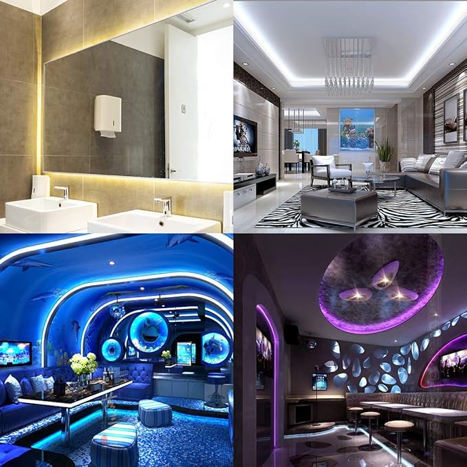 BTF-LIGHTING RGBW LED Strip Lights,UL Listed,5050 4 Colors in 1 RGB + 6000K-7000K Cool White,24V DC,16.4ft/5m 60LEDs/m 12mm Black PCB, IP30 for Home Decoration(No Adapter or Controller)