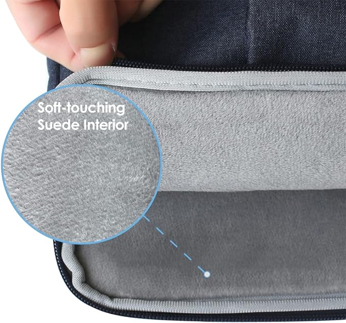 ProElife 12-Inch Laptop Tablet Sleeve Case Cover for 2022-2014 Surface Pro 4/5 / 6/7 / 7+ / 8/9|Surface Laptop Go 1/2/3 12.4"|MacBook Air/Pro 13'' M1|Galaxy Tab S8+/S7+ Bag (Navy Blue)