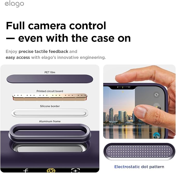 elago for iPhone Air Case, Premium Magnetic Silicone Case, Compatible with MagSafe, Liquid Silicone Material, Protective Cover, Shockproof, Slim Phone, 6.5 inch (Deep Purple)