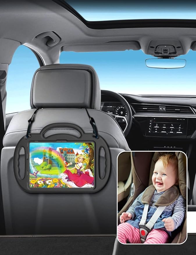 SUPLIK Kids Case for New iPad 11th Gen (A16) 11-inch 2025 & 10th Generation 10.9" 2022 & Air 11" 2025/2024 & Air 5th/4th Gen & Pro 11, Durable Shockproof Cover with Shoulder Strap Handle Stand, Black