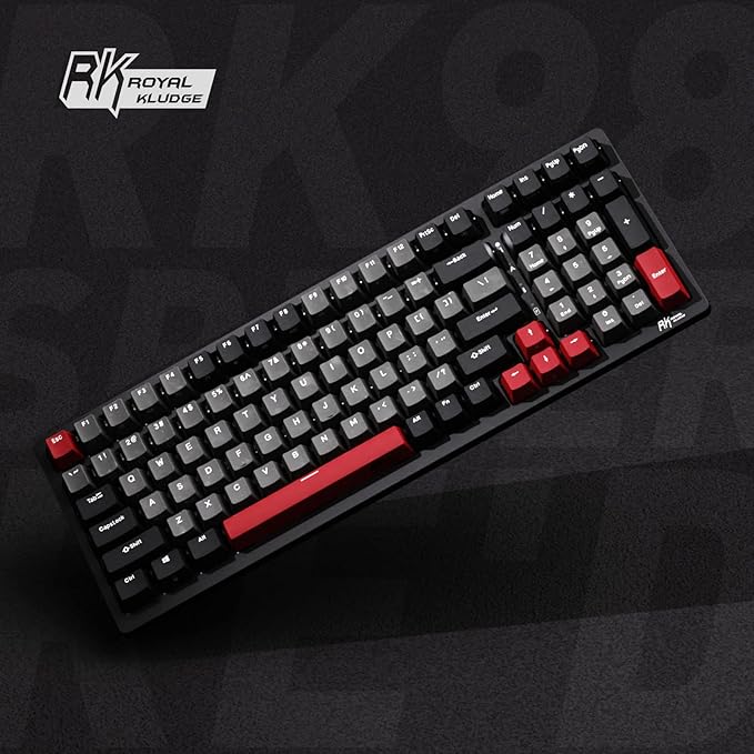 RK ROYAL KLUDGE RK98 Gaming Keyboard, Wireless Mechanical Keyboard 100 Keys Tri-Mode BT5.1/2.4G/USB-C Full Size Hot Swappable Custom Keyboard with Numpad RGB Backlit, Massive Battery, Silver Switch