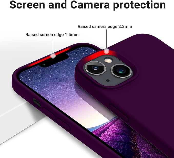 OTOFLY Designed for iPhone 14 Plus Case, Silicone Shockproof Slim Thin Phone Case for iPhone 14 Plus 6.7 inch （Purple）