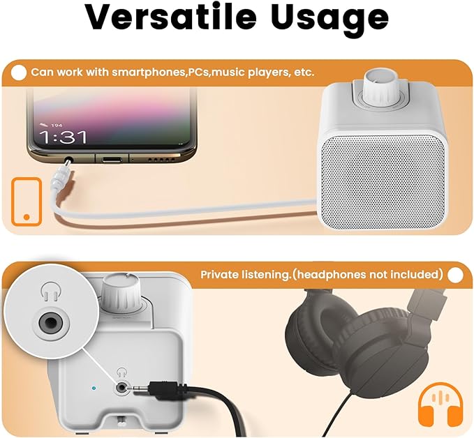 ANSTEN Wired Speakers for TV No Delay, Mini Clear Voice TV Speaker Wired with 5M Long Cord, Personal Speaker with Headphone Jack, Easy Operation, TV Speakers for Hard of Hearing and Seniors