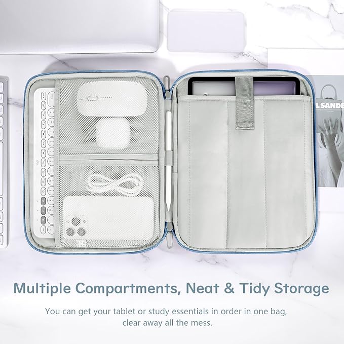 Dadanism 13 Inch Tablet Sleeve Padded Carrying Case for New iPad Air 13" M4/M3 2026/2025, iPad Pro 13" M5/M4 2025/2024, Galaxy Tab S10+/S9 FE+/S9+ 12.4", Remarkable Paper Pro 11.8", Blue