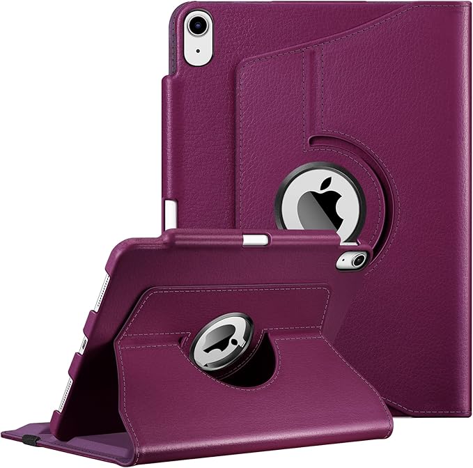 Fintie Rotating Case for iPad Air 11-inch M3 (2025) / M2 (2024), iPad Air 5th (2022) / 4th Generation (2020) 10.9 Inch - 360 Degree Rotating Protective Stand Cover w/Pencil Holder, Purple