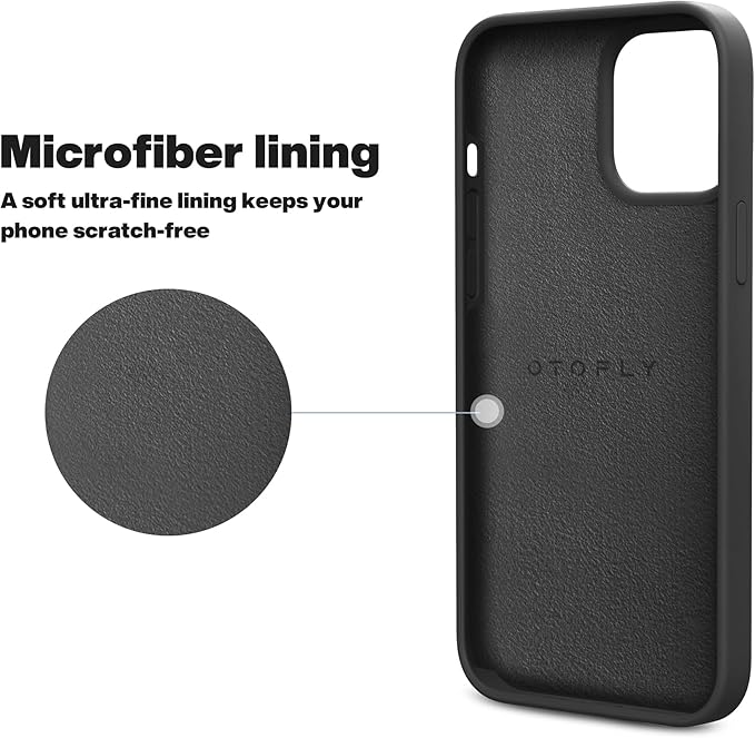 OTOFLY Designed for iPhone 13 Pro Max Case, Silicone Shockproof Slim Thin Phone Case for iPhone 13 Pro Max 6.7 inch (Black)
