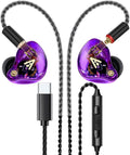 Vibes 202MC USB-C Wired Earbuds - USBC HiFi in Ear Headphones for iPhone 17/16/15 - Noise Isolating Ear Buds w/ Mic - Clear Sound, Deep Bass & Comfort-Fit Earphones - Silver Plated Cord, Carrying Case