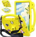 AKABEILA Compatible with Honor Pad X9a 2025 11.5 inch Tablet Case, Kids Friendly Universal Lightweight Shockproof Protective Case with Shoulder Strap & Stand Handle Yellow