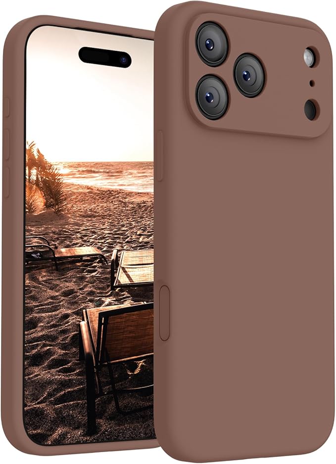 FireNova Magnetic for iPhone 17 Pro Max Case, Compatible with MagSafe, [Integrated Silicone Camera Control Button] [Camera Protection] Anti-Scratch Microfiber Lining Phone Case, 6.9", Light Brown