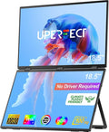UPERFECT Delta Max 18.5" 100Hz Dual Portable Monitor for Laptop Screen Extender 1080P HDR 360° Folding Stacked Triple Monitor with Stand & VESA for Laptop PC Phone Game Console (No Driver Needed)