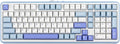 EPOMAKER TH99 Tri-Mode Wireless Mechanical Keyboard with 8000mAh Battery, Hot Swappable Custom RGB Gaming Keyboard with Numpad, Gasket Creamy for PC/Mac/Office (Blue&White, Creamy Jade)