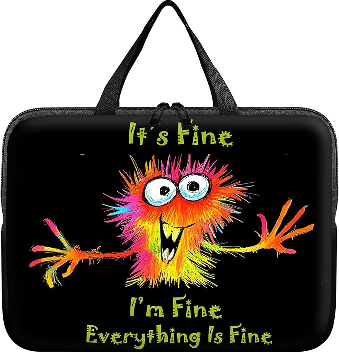 Universal Laptop Sleeve Tablet Case 12 inch, Colorful Little Monsters Slim Carrying Case Handbag Travel Laptop Bag for Surface Pro 9 8 7/Laptop Go 2 3, MacBook Air 11/12