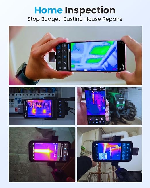 Thermal Master P2 - Thermal Camera for Android, 512×384 Super Resolution Infrared Imager with 1.5℃ PCB Accuracy, Hotspot Tracking, -4℉ to 1112℉ High Temp, Plug & Play, Grey