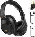 YMOO Active Noise Cancelling Headphones for Airplane Travel, LDAC Hi-Res Audio, Wired and Wireless ANC Headphones, 100H Playtime Over Ear Headphones, Custom EQ via App, Bluetooth 6.0 Headset for All