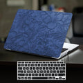 DTangLsm for MacBook Pro 14 inch Case 2026 M5, 2025 2024-2021 M4 M3 M2 M1 A3426 A3427 A3434 A3112 A3185 A3401 A2918 A2992 A2779 A2442 Pro Max, Textured Retro Leather Hard Case & Keyboard Cover, Blue