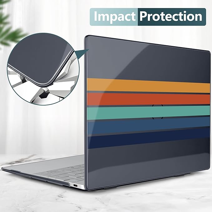 Batianda Case for Dell XPS 13 Laptop Copilot+ PC 13.4" Display 2024 Model Number 9345/9350, Creative Ultra-Slim Lightweight Scratch-Resistant Hard Shell with Professional Protection, Stripe