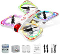 A ALPHA Mini Drone with 720P Camera for Kids, Micro Drone for Beginners, RC Plane with Propeller Protection,360°Flips, Indoor Outdoor Quadcopter Toy with Colorful LED Lights