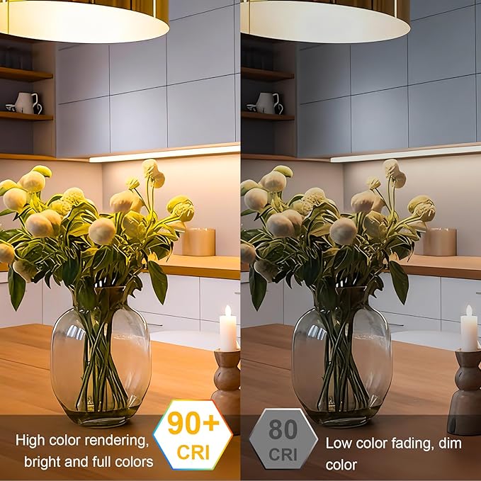 COB LED Strip Lights, ETL Listed Warm White Light Strip 2700K, 16.4ft 24V COB Lights with 1600 LEDs, CRI 90+, Remote, 24V Adapter, LED Lights for Cabinets, Home DIY Lighting Indoor Decoration