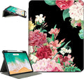 for iPad Air 11 Inch Case M4/M3/M2 2026, for iPad Air 5Th/4Th Gen Cases 10.9-inch,for iPad Pro 11 Inch Case 4Th/3Rd/2Nd/1St Generation Typing Stand 4 Viewing Stand,Pencil Holder,Vintage Flower