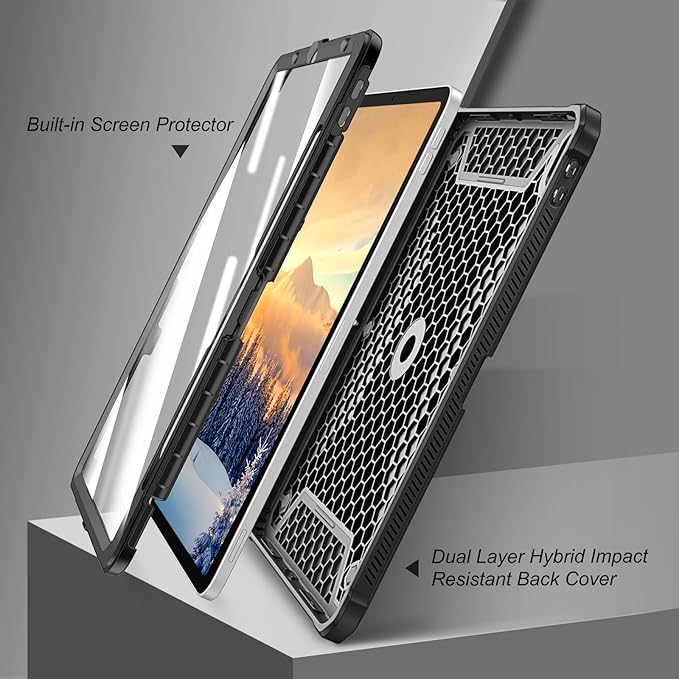 Fintie Case for iPad Air 11-inch M4/M3/M2 (2026/2025/2024), iPad Air 5th/4th Generation (2022/2020) 10.9 Inch - [Tuatara Magic Ring] 360 Degree Rotating Stand Cover with Screen Protector, Black