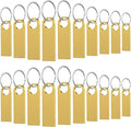 16GB USB Flash Drive 20 Pack, Wooolken Sleek Metal Thumb Drives with Keychains Swivel Memory Stick Pendrive USB 2.0 Jump Zip Drive USB Stick(Gold)