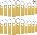 20 Pack 4GB USB Flash Drive with Keychains, Wooolken Sleek Metal USB 2.0 Thumb Drives Memory Stick for PC Laptop Computer(Gold)