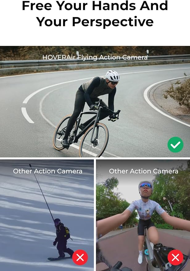 HOVERAir X1 PRO 4K Drone with Camera, Foldable Action Flying Camera with 42 KM/H Follow Speed, 15+ Fully Automatic Flight Modes, Fly Anywhere with OmniTerrain, SmoothCapture 2.0(Fly Joy Combo)