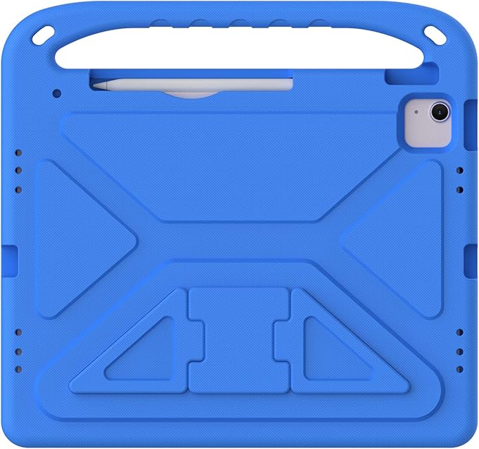 Cute Kids Case for iPad Air 13" M4 M3 M2 2026 2025 2024/ Pro 13 Inch M5 M4 Cover 2025 2024, iPad Pro 12.9 Case 2022/2021/2020/20218, Soft EVA Handle Cover with Shoulder Strap Stand, Blue