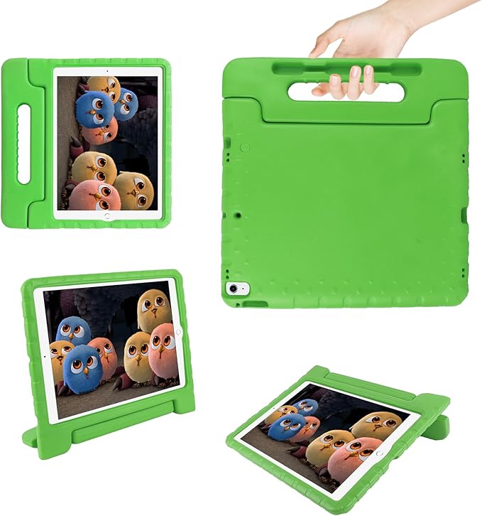 Kids Case for iPad Pro 12.9 2017(2nd Gen)/2015(1st Gen) with Pencil Holder, E-puhate iPad Pro 1st/2nd Generation Case 12.9 inch Shockproof Handle Stand Kids Cover for Child Boys Girls Toddlers(Green)