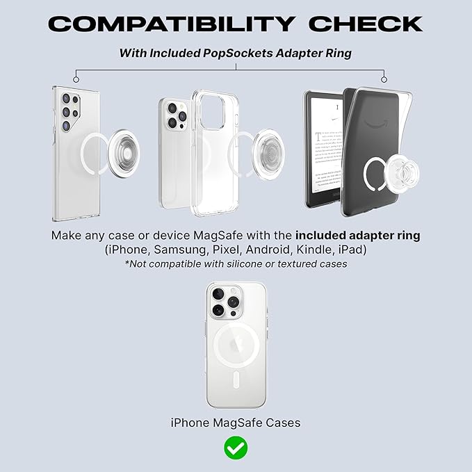 PopSockets Phone Grip for MagSafe, Magnetic Holder, Phone Stand, Tortoise Shell - Tortoise