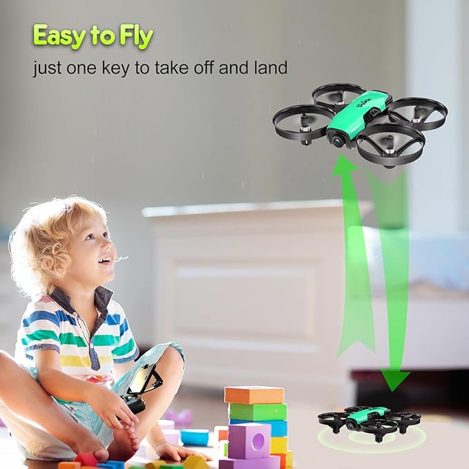 Loolinn | Drone for Kids 8+ Gift with Camera - Mini Drone, Remote Control Quadcopter Drone with 90° Adjustable Camera, Safe for Kids, Photos and Videos, Easy to Fly (Gift for Boys and Girls)
