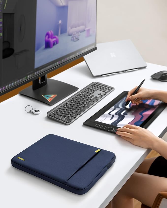 tomtoc 360° Protective Laptop Sleeve for 13.5-14.4 Inch Surface Laptop Studio/6/5/4/3, Surface Book, Water-Resistant Laptop Case for Acer Aspire/Swift 14, ASUS Vivobook/Zenbook 14, Jumper EZbook X3