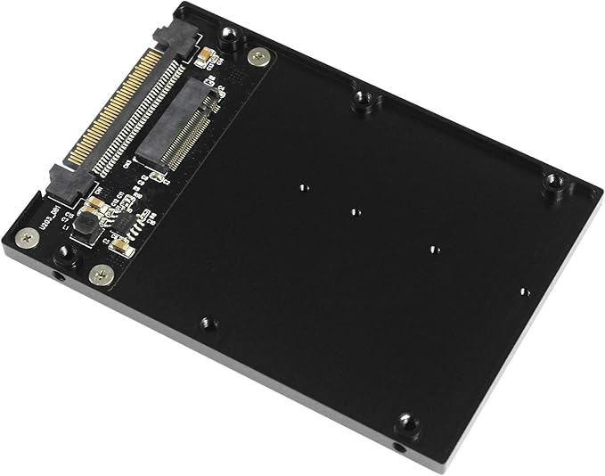 Vantec Multi-Size M.2 NVMe to U.2 (SFF-8639) 2.5" SSD Adapter (MRK-NVM2U2-BK), Convert M.2 NVMe into U.2, Not for SATA, Black, Size: 3.9 x 2.7 x 0.4 inches / 100 x 70 x 9.5mm