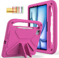 Dteck for iPad Air 13/iPad Pro 13/12.9 Case, Shockproof Protective Handle Stand Pencil Holder EVA Case, Rose