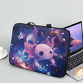 Cute Axolotl 12 Inch Laptop Handle Bag Computer Protect Case Pouch Holder Galaxy Space Notebook Sleeve Neoprene Cover Soft Carring Travel Case for Chromebook Computer Briefcase